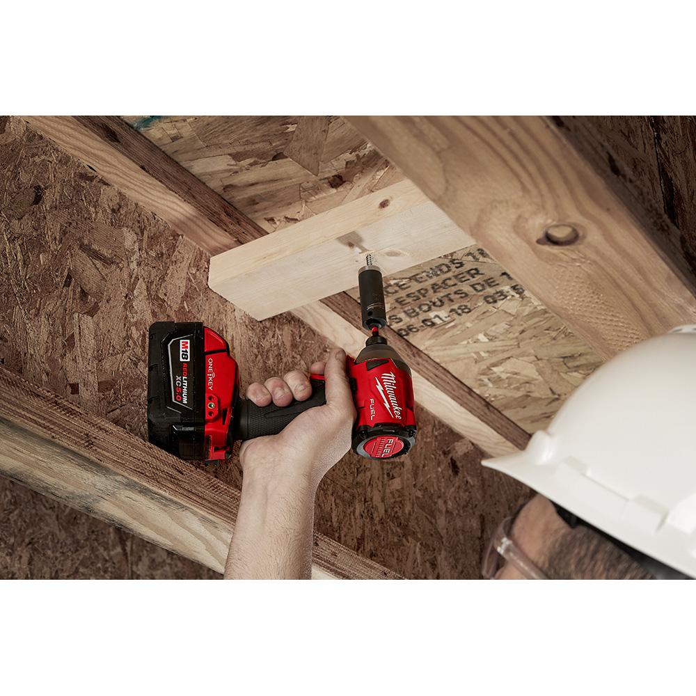 M18 FUEL ONE-KEY 18-Volt Lithium-Ion Brushless Cordless 1/4 in. Hex Impact Driver Kit W/ (2) 2.0Ah Batteries, Hard Case - Super Arbor