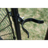 Everbilt 2-3/8 in. Chain Link Fence Black Walk-Through Gate Hardware Set