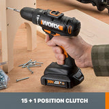 POWER SHARE 20-Volt Lithium-Ion Cordless 3/8 in. 2-Speed Drill Driver (Tool-Only) - Super Arbor
