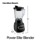 Power Elite 40 oz. 5-Speed Black Blender
