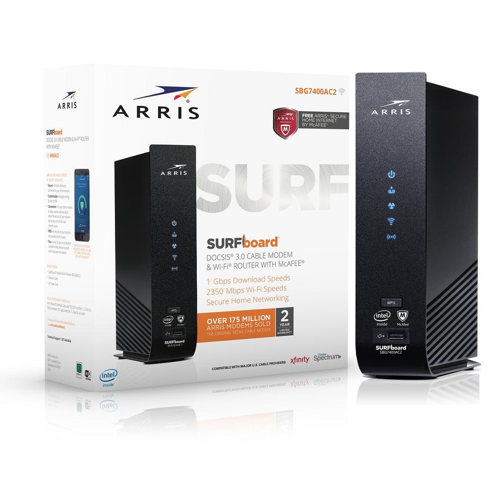 SURFboard SBG7400AC2 Refurbished DOCSIS 3.0 Cable Modem and Router - Super Arbor