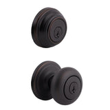 Juno Satin Nickel Exterior Entry Door Knob and Single Cylinder Deadbolt Combo Pack Featuring SmartKey Security - Super Arbor