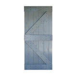 36 in x 84 in K Series DIY Dark Walnut Finished Knotty Pine Wood Barn Door Slab - Super Arbor