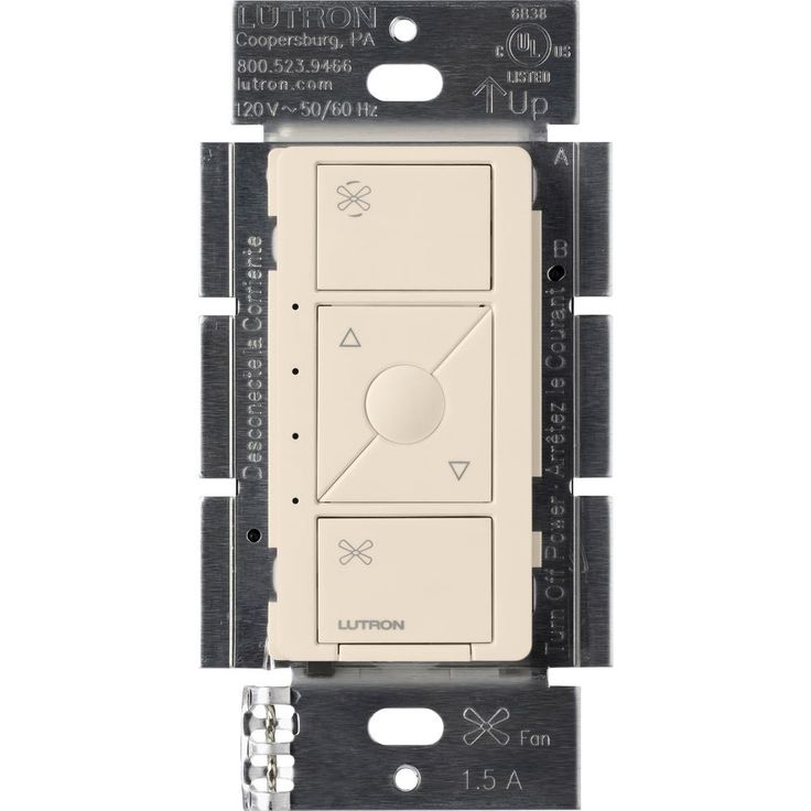 Lutron Single-Pole Caseta Wireless Smart Fan Speed Control, White