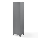 Tara 18 in. W x 15 in. D x 67.62 in. H Linen Cabinet in Grey - Super Arbor