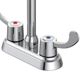EZ-FLO Basic-N-Brass Chrome 2-Handle Deck-Mount Bar and Prep Touch Kitchen Faucet (Deck Plate Included)