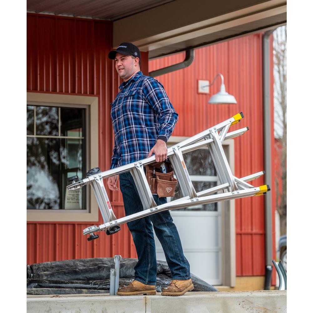 18 ft. Reach MPXA Aluminum Multi-Position Ladder with 300 lbs. Load Capacity Type IA Duty Rating - Super Arbor