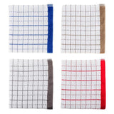 Multi Windowpane Pattern Cotton Kitchen Towels (Set of 16)