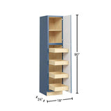 Home Decorators Collection Washington Vessel Blue Plywood Shaker Assembled Utility Pantry Kitchen Cabinet 4 ROT Sf Cl R 18 in W x 24 in D x 90 in H