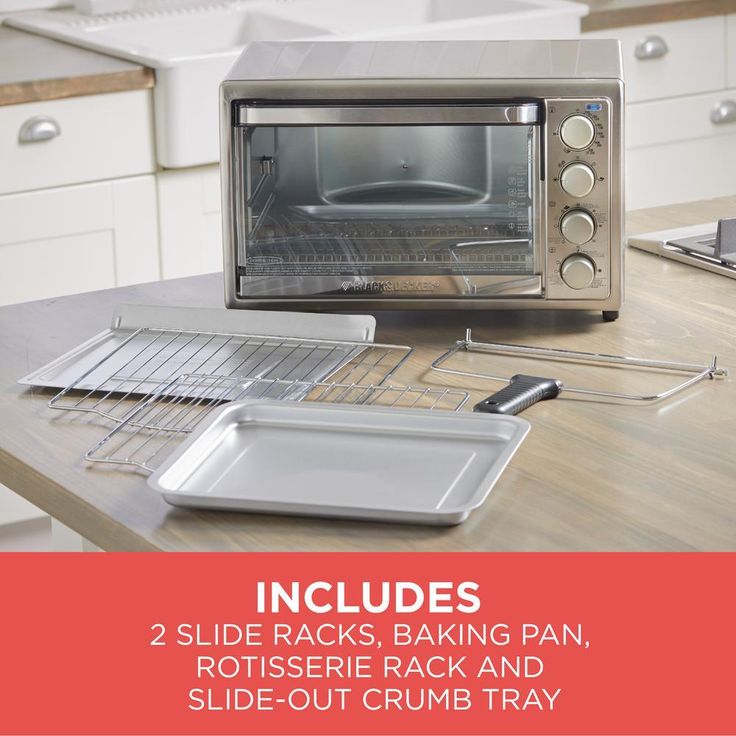 1500 W 9-Slice Silver Toaster Oven with Temperature Control and Built-In Timer