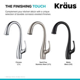 Spot Free Ansel Single-Handle Pull-Down Sprayer Kitchen Faucet in All-Brite Stainless Steel - Super Arbor