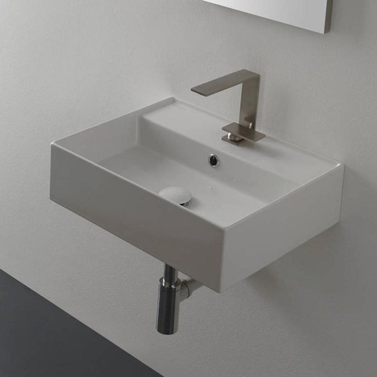 Nameeks Teorema Wall Mounted Bathroom Sink in White