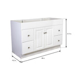 Wyndham 48 in. W x 21 in. H Bathroom Vanity Cabinet Only in White Semi-Gloss
