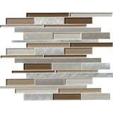 MSI Madison Avenue Interlocking 12 in. x 12 in. x 8mm Glass Metal Mosaic Wall Tile (1 sq. ft.)