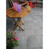 Patio-on-a-Pallet 12 in. x 12 in. Concrete Traditional Gray Yorkstone Paver (100-Pieces) - Super Arbor