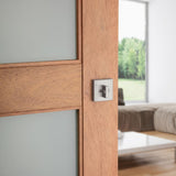 Prestige Spyglass Satin Nickel Square Single Cylinder Deadbolt Featuring SmartKey Security - Super Arbor