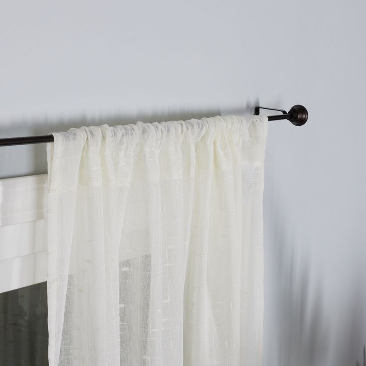Style Selections 48-in To 84-in Oil Rubbed Bronze Steel Single Curtain Rod