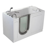 Deluxe 55 in. Walk-In Whirlpool and Air Bath Bathtub in White, Thermostatic Faucet, Digital Control, LH 2 in. Dual Drain - Super Arbor
