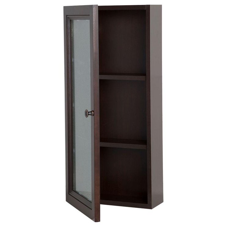 Delridge 13 in. W x 30 in. H Surface-Mount Modular Wall Hutch in Chocolate