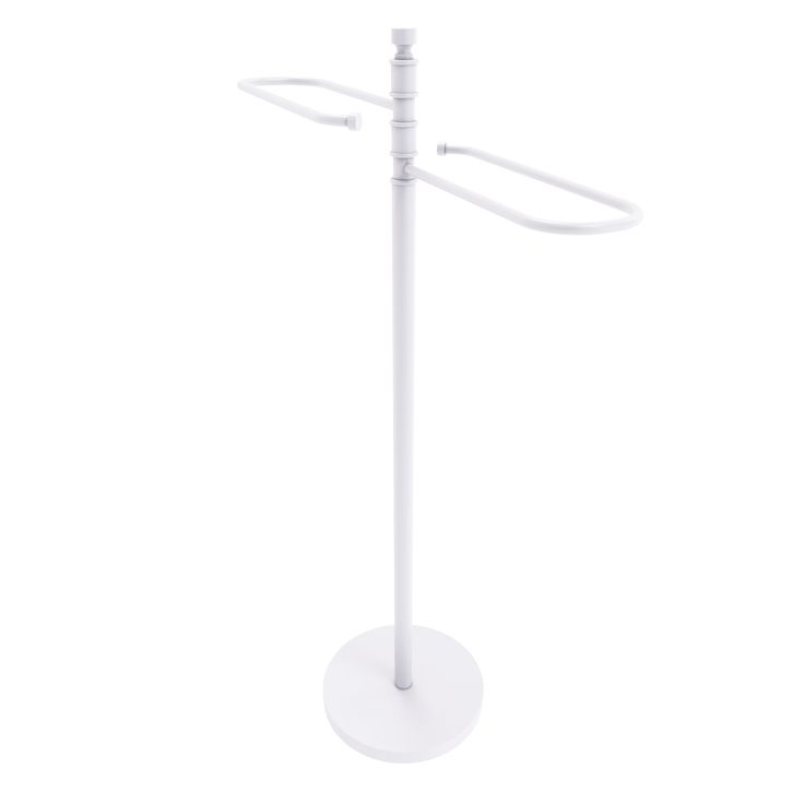 Allied Brass Matte Gray Freestanding Towel Rack