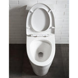 Buxton 1-Piece 1.6 GPF/1.1 GPF Dual Flush Elongated Toilet in White - Super Arbor