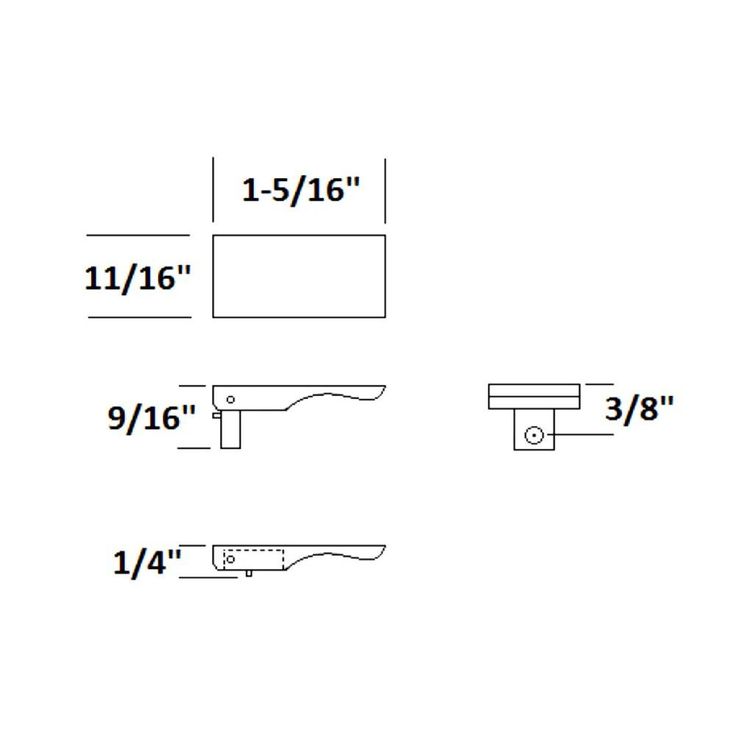 Verge 0.68 in. Antique Pewter Cabinet Hardware Center-to-Center Pull