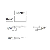 Verge 0.68 in. Antique Pewter Cabinet Hardware Center-to-Center Pull