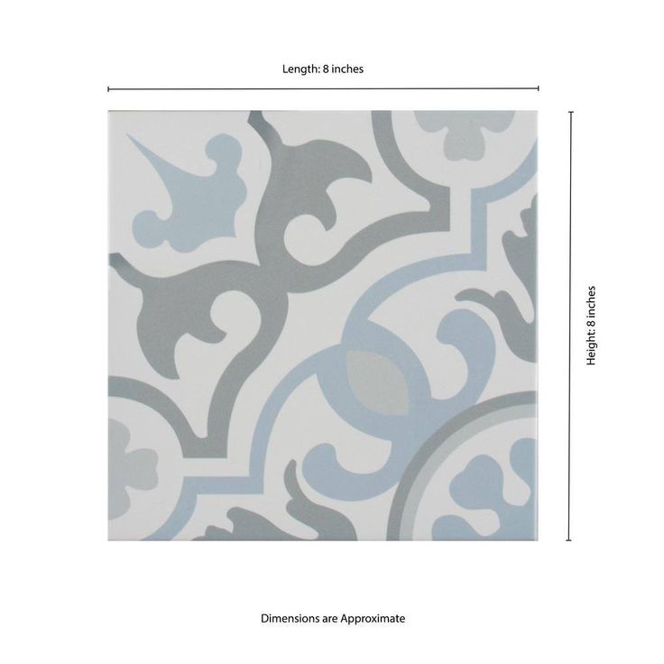 MSI Blume Encaustic 8 in. x 8 in. Matte Porcelain Floor and Wall Tile (5.33 sq. ft. / case)