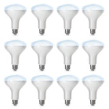 Feit Electric 65-Watt Equivalent Daylight (5000K) BR30 Dimmable Wi-Fi LED Smart Light Bulb (12-Pack)
