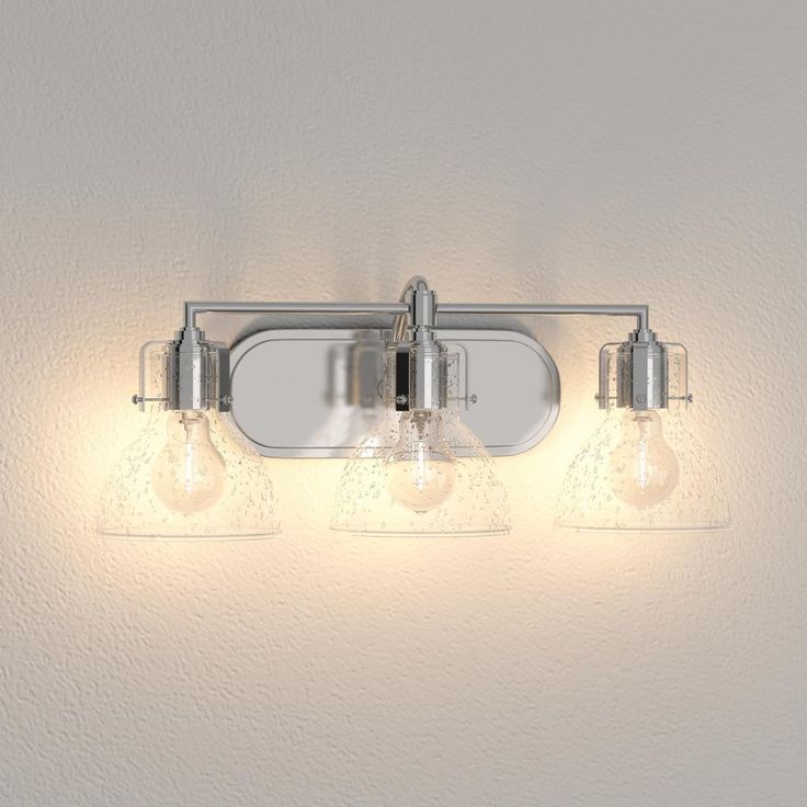 3-Light Chrome Bath Vanity Light