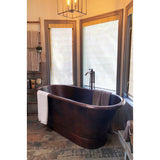 6 ft. Hammered Copper Modern Style Flatbottom Non-Whirlpool Bathtub in Oil Rubbed Bronze - Super Arbor