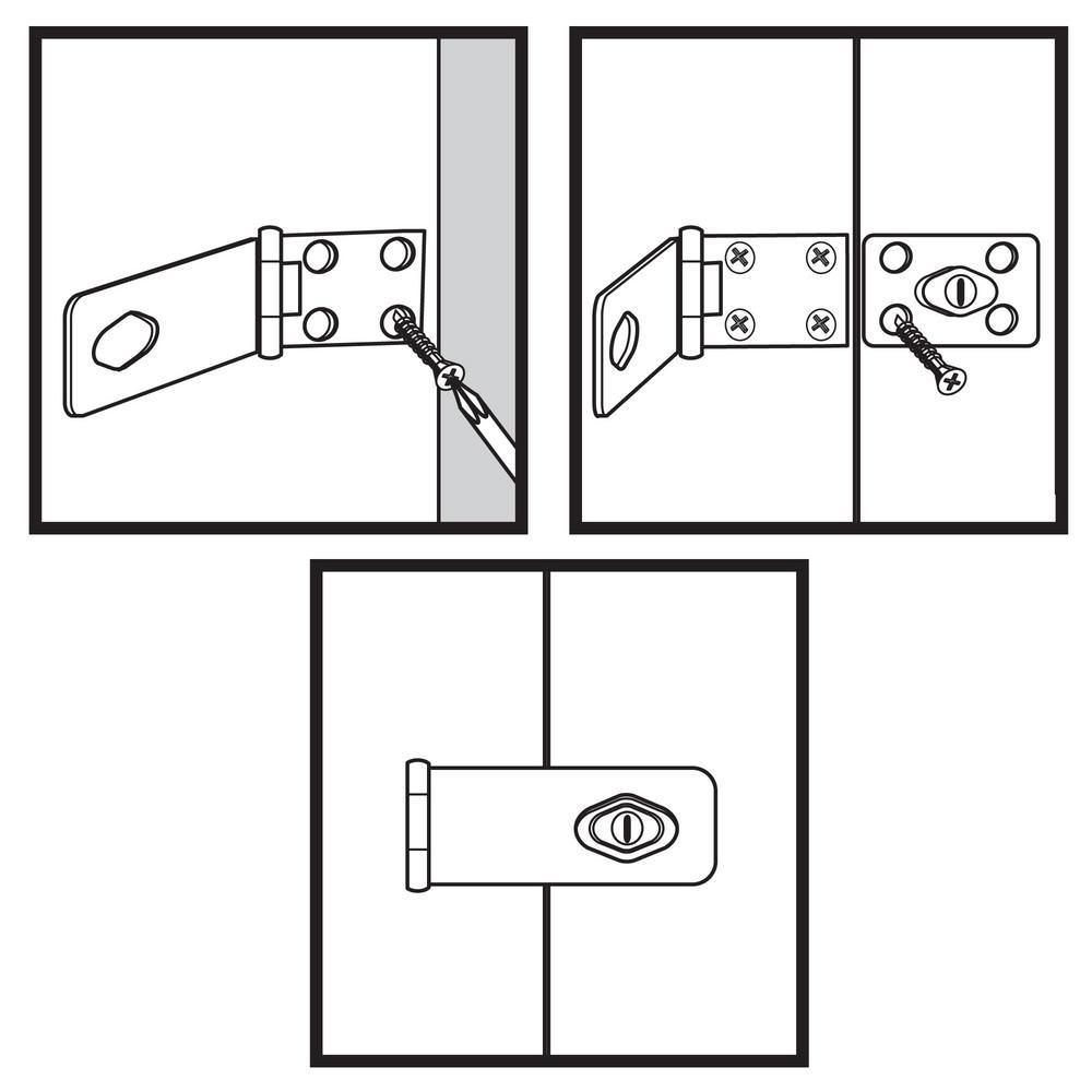 3-1/2 in. Stainless Steel Key Locking Hasp - Super Arbor