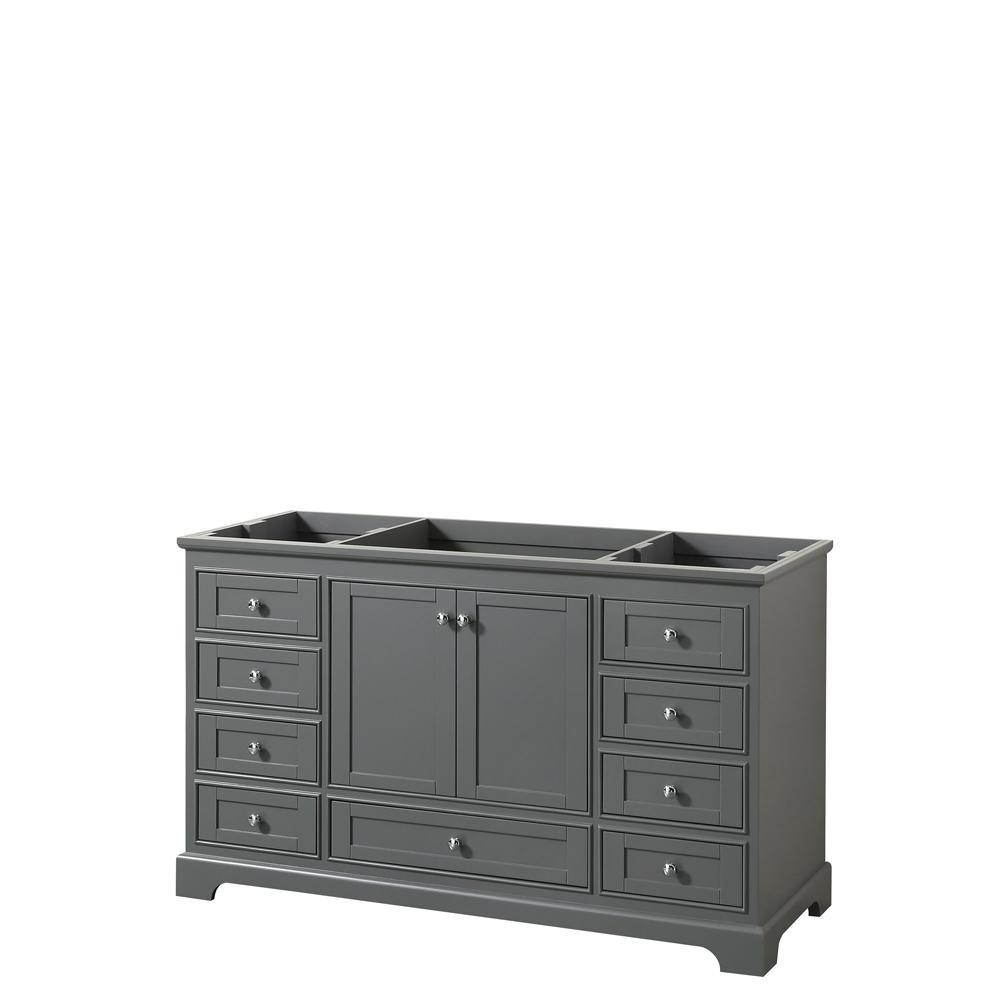 Deborah 59.25 in. W x 21.5 in. D Vanity Cabinet in White - Super Arbor