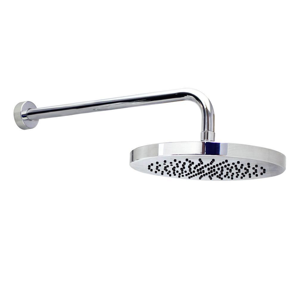 1-Spray 10 in. Single Wall Mount Waterfall Fixed Rain Shower Head in Rubbed Bronze - Super Arbor