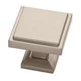 Classic Square 1-1/9 in. (28 mm) Champagne Bronze Cabinet Knob - Super Arbor