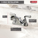 Foundations 4 in. Centerset 2-Handle Bathroom Faucet in Chrome - Super Arbor