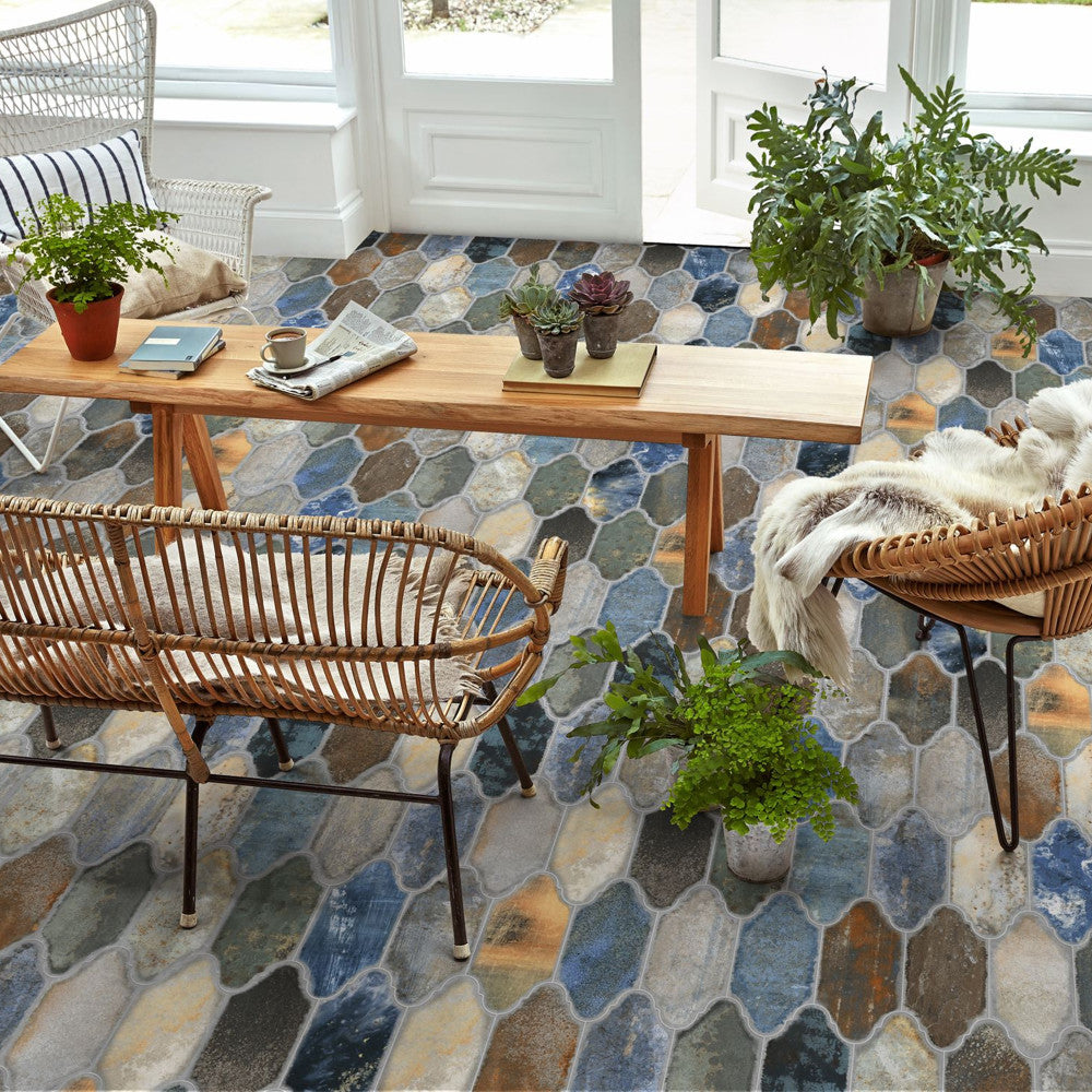 Dorne Provenzal Mix 6-1/4 in. x 12-3/4 in. Porcelain Floor and Wall Tile (8.8 sq. ft./Case) by Merola Tile