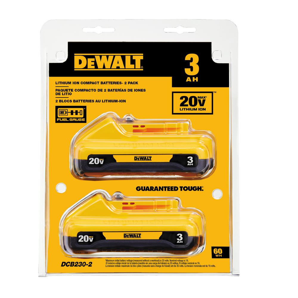 20-Volt MAX Compact Lithium-Ion 3.0Ah Battery Pack (2-Pack) - Super Arbor