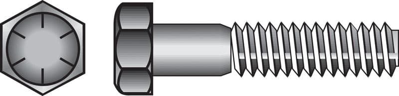 Hillman 7/16 in. Diameter x 2 in. Length Grade 8 Heat-Treated Steel Hex Head Cap Screws, Coarse Thread, 50-Pack