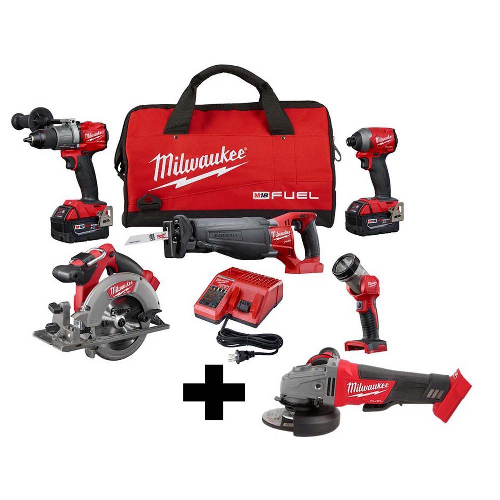 M18 FUEL 18-Volt Lithium-Ion Brushless Cordless Hammer Drill and Impact Driver Combo Kit (2-Tool) with Impact Wrench - Super Arbor