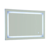 39.5 in x 28.5 in. White/Blue LED Lighted Mirror With Touch Sensor