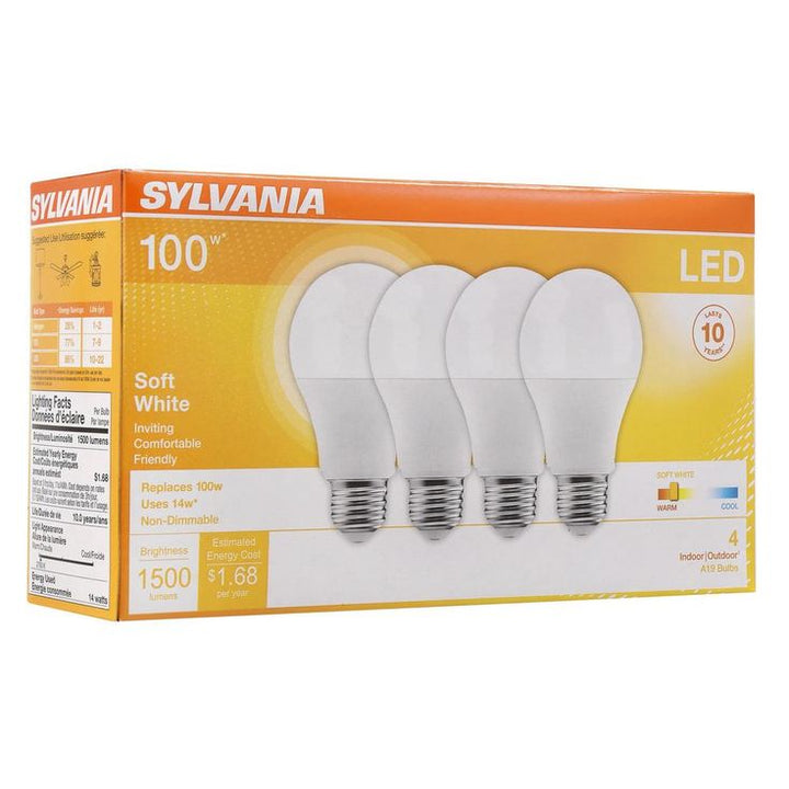 Sylvania 100-Watt Equivalent A21 Non-Dimmable LED Light Bulb Soft White (4-Pack)
