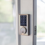 Satin Nickel Touchscreen ZWave Smartlock Single Cylinder Deadbolt - Super Arbor