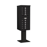 3400 Series Black Mount 4C Pedestal Mailbox with 20 MB1 Doors/2 PL - Super Arbor