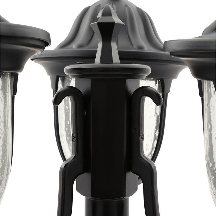 Suffolk 3-Light Matte Black Outdoor Surface-Mount Post Fixture