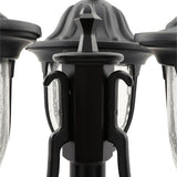 Suffolk 3-Light Matte Black Outdoor Surface-Mount Post Fixture