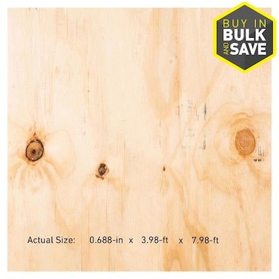 Plytanium 23/32 Cat Ps1-09 Square Structural Pine Sheathing, Application as 4 x 8