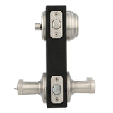 Lido Satin Nickel Exterior Entry Door Lever and Single Cylinder Deadbolt Combo Pack Featuring SmartKey Security - Super Arbor
