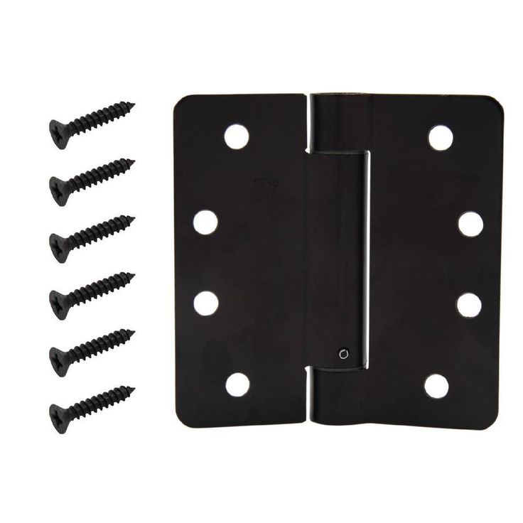 4 in. x 1/4 in. Radius Oil-Rubbed Bronze Adjustable Spring Door Hinge