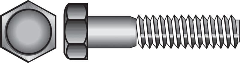 Hillman 3/8-16 in. Diameter x 3-1/2 in. Length Steel Hex Head Cap Screw, 25-Pack